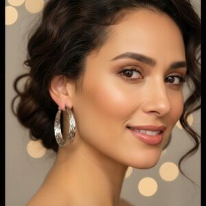 Elegant Silver Hoop Earrings